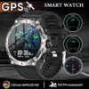 Military GPS Smart Watch Men AMOLED HD Screen Altitude Compass Heart Rate Sports Watch BT Calling IP68&10ATM Waterproof Watch